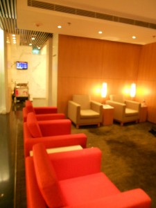 Inside the Cathay Pacific Arrival Lounge at HKG