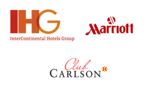 a group of logos of hotels