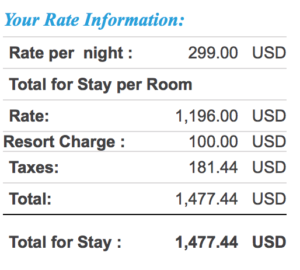 a screenshot of a hotel information