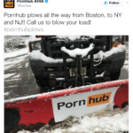 a snow plow on a truck