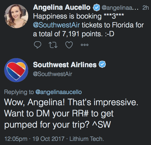 The Southwest Social Media Team Totally Made My Day Today - Angelina ...