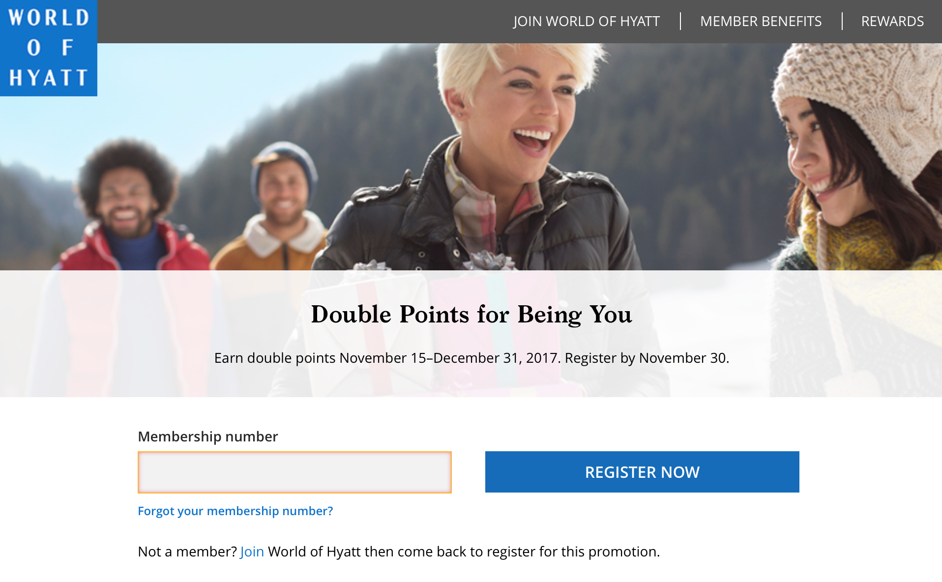 Hyatt Double Points Promotion
