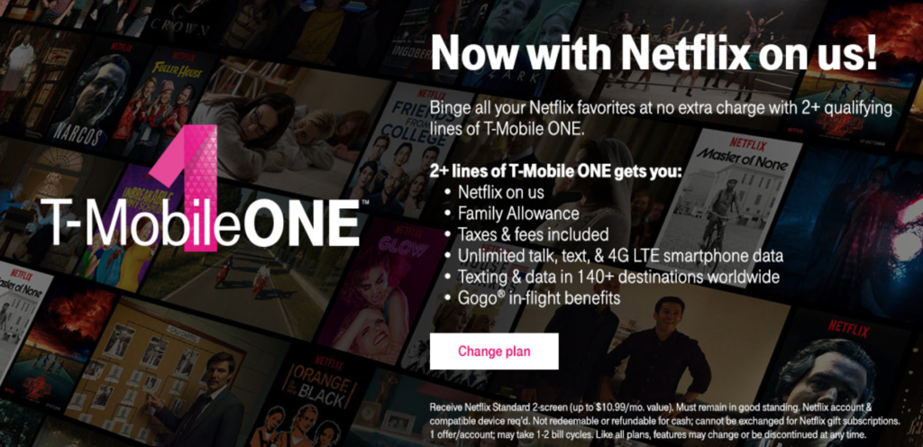 how to activate free t mobile netflix