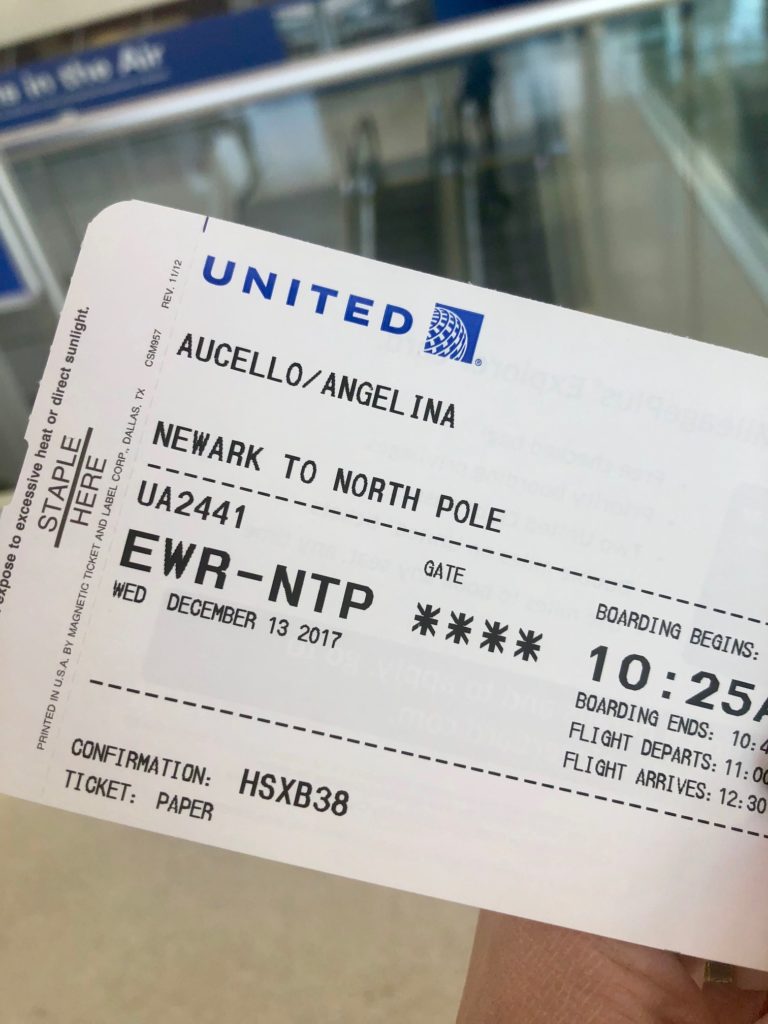 United Myth Flight in the direction of the North Pole - Angelina Travels photograph relating to Printable Polar Express Tickets Boarding Passes named United Myth Flight towards the North Pole - Angelina Travels