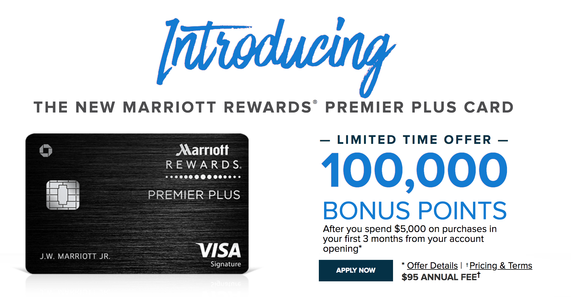 New 100,000 Point Marriott Rewards Premier Plus Credit Card + Upgrade