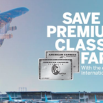 a plane flying in the air with credit cards
