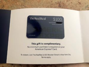 a gift card on a table