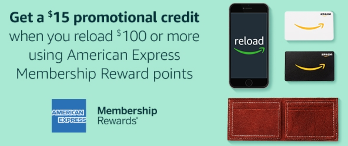 Load 100 on to Amazon + Use 1 AmEx Point, Get Free 15